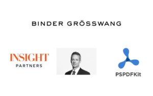 binder grosswang berat insight partners im rahmen einer strategischen investition in pspdfkit in hohe von 100 millionen euro titel